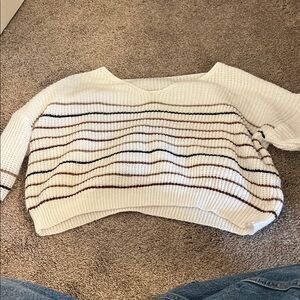 Striped White Sweater